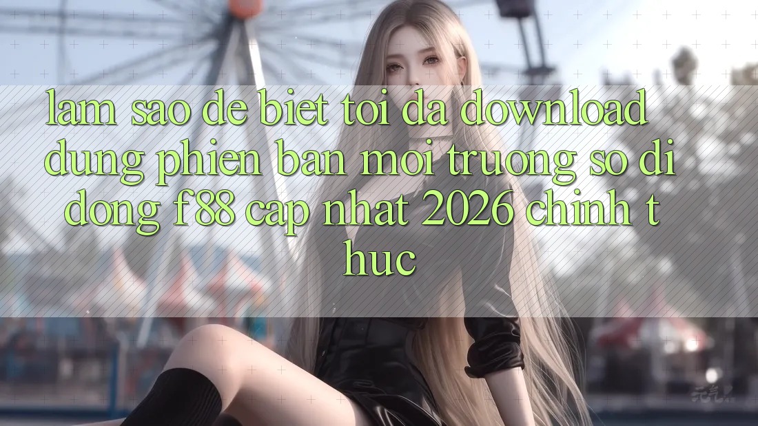 Làm sao để biết tôi đã download đúng phiên bản môi trường số di động f88 cập nhật 2026 chính thức?