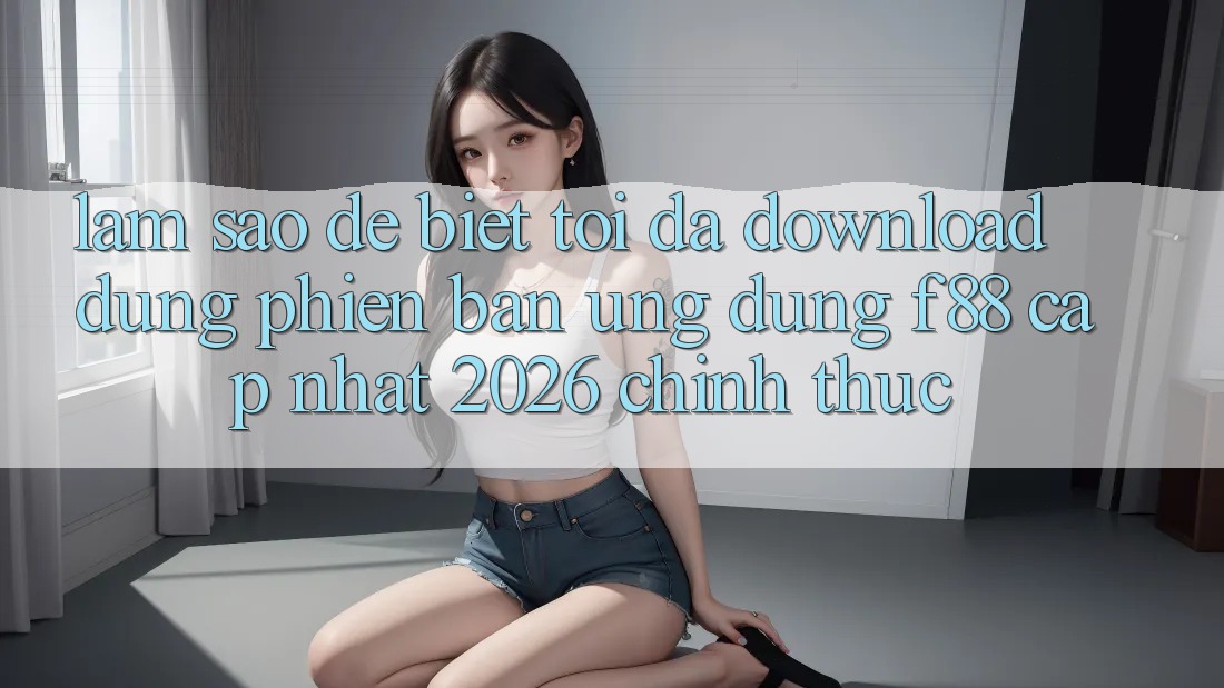 Làm sao để biết tôi đã download đúng phiên bản ứng dụng f88 cập nhật 2026 chính thức?