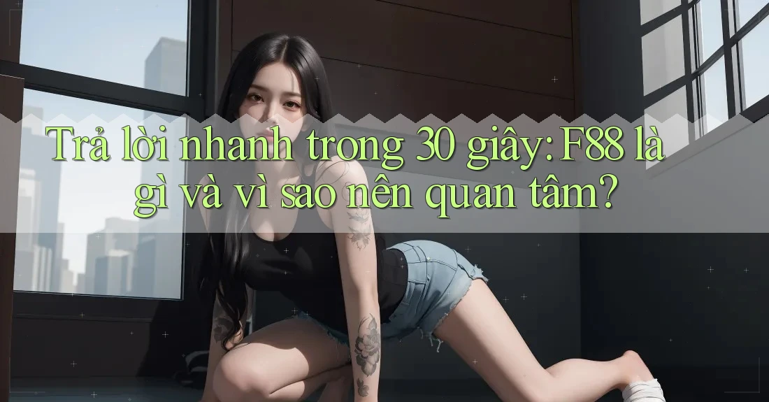 Trả lời nhanh trong 30 giây: F88 là gì và vì sao nên quan tâm?